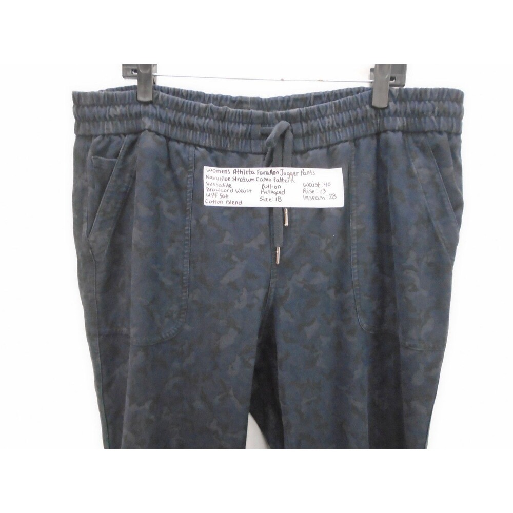 Athleta Farallon Ankle Jogger Pants Womens Size 18 (40x28) Stratum Camo Active - Picture 2 of 11